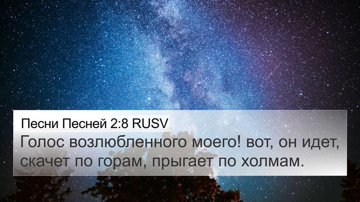Песни Песней 2:8 RUSV Bible Verse Image