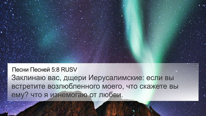 Песни Песней 5:8 RUSV Bible Verse Image