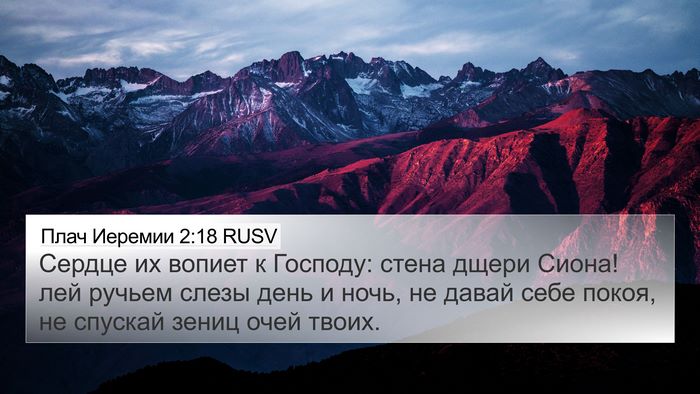 Плач Иеремии 2:18 RUSV Bible Verse Image