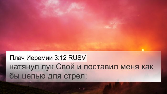 Плач Иеремии 3:12 RUSV Bible Verse Image