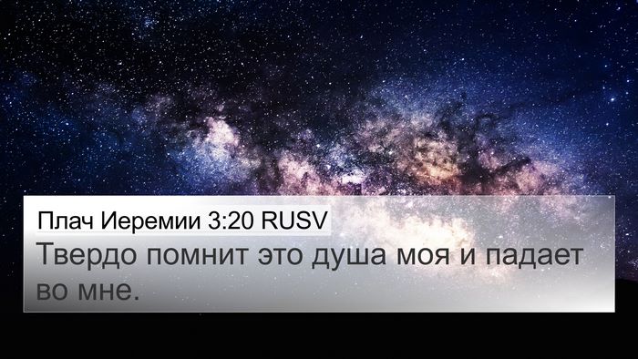 Плач Иеремии 3:20 RUSV Bible Verse Image