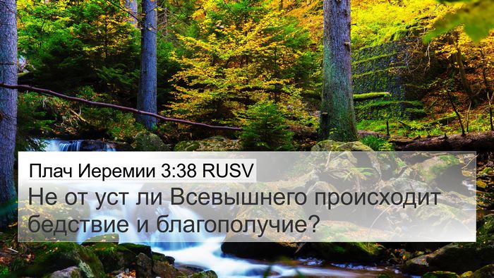 Плач Иеремии 3:38 RUSV Bible Verse Image