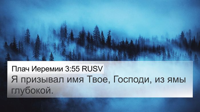 Плач Иеремии 3:55 RUSV Bible Verse Image