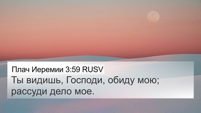 Плач Иеремии 3:59 RUSV 4K Wallpaper - Ты видишь, Господи, обиду - 4K Wallpaper Bible Verse