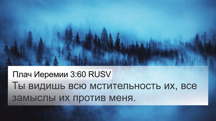 Плач Иеремии 3:60 RUSV 4K Wallpaper - Ты видишь всю - 4K Wallpaper Bible Verse