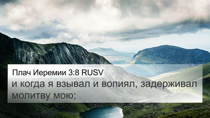 Плач Иеремии 3:8 RUSV Bible Verse Image