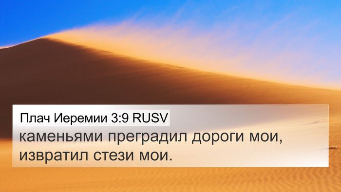 Плач Иеремии 3:9 RUSV Bible Verse Image