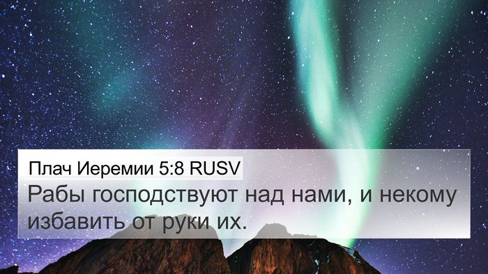 Плач Иеремии 5:8 RUSV Bible Verse Image