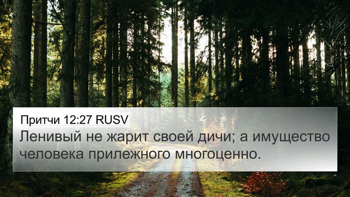 Притчи 12:27 RUSV Bible Verse Image