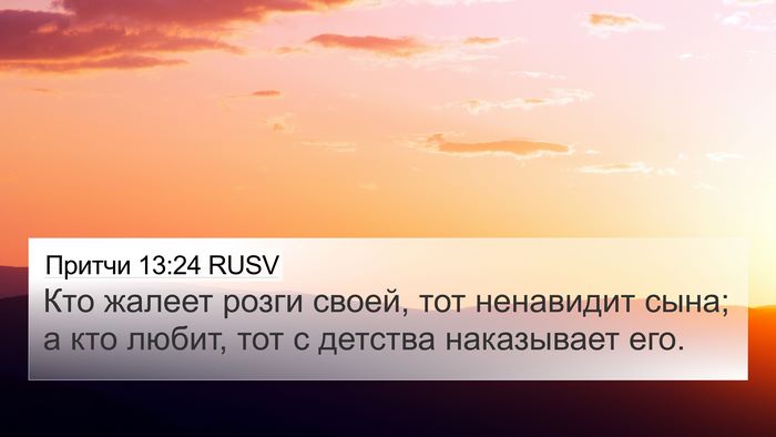 Притчи 13:24 RUSV Bible Verse Image