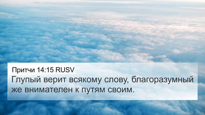 Притчи 14:15 RUSV Bible Verse Image