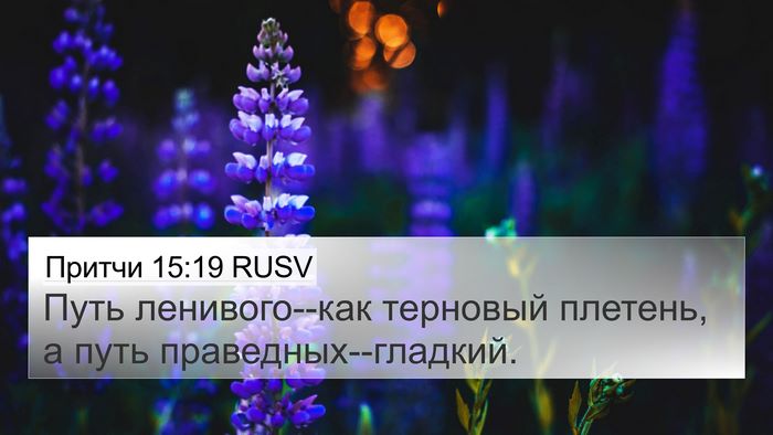 Притчи 15:19 RUSV Bible Verse Image