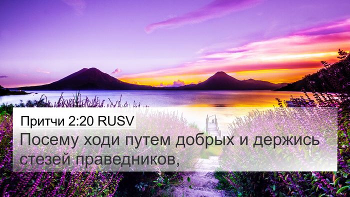 Притчи 2:20 RUSV Bible Verse Image
