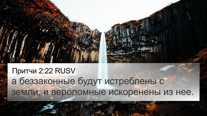 Притчи 2:22 RUSV Bible Verse Image