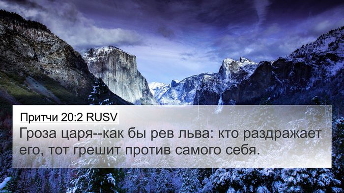 Притчи 20:2 RUSV Bible Verse Image