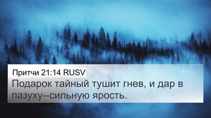 Притчи 21:14 RUSV Bible Verse Image