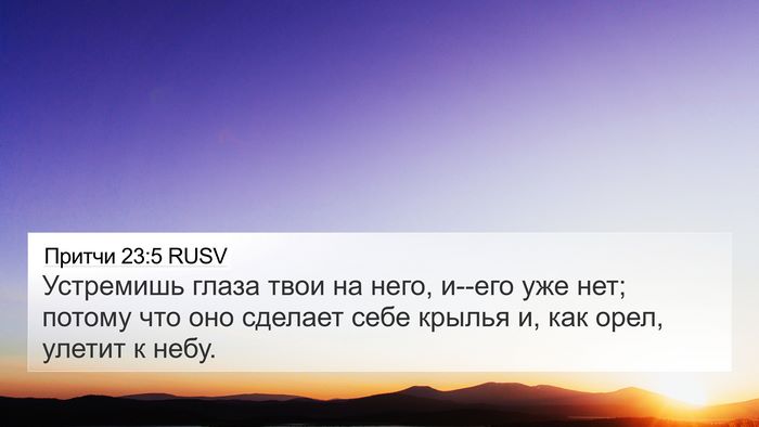 Притчи 23:5 RUSV Bible Verse Image