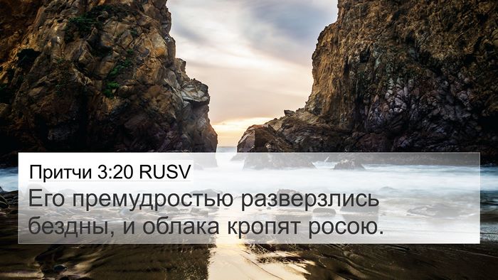 Притчи 3:20 RUSV Bible Verse Image