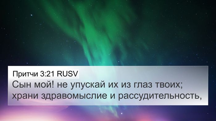 Притчи 3:21 RUSV Bible Verse Image