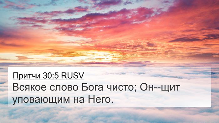 Притчи 30:5 RUSV Bible Verse Image