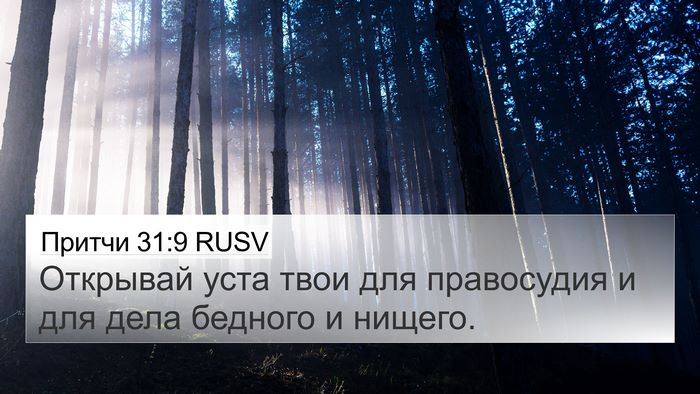 Притчи 31:9 RUSV Bible Verse Image