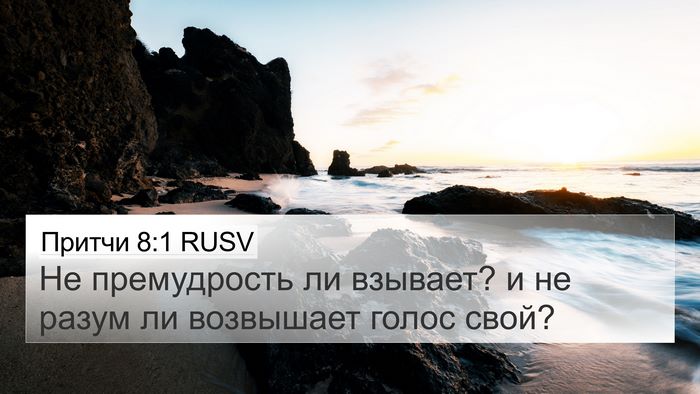 Притчи 8:1 RUSV Bible Verse Image