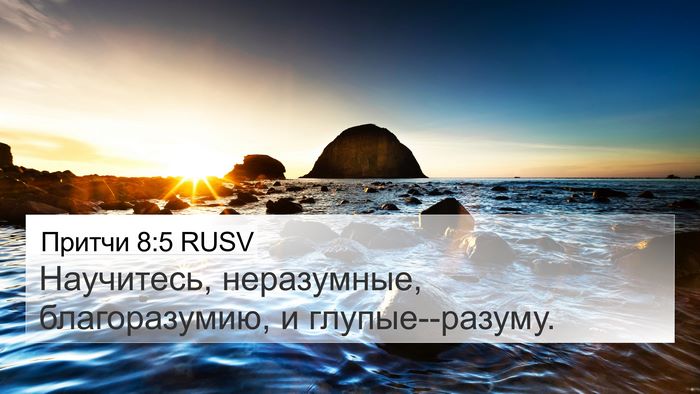 Притчи 8:5 RUSV Bible Verse Image