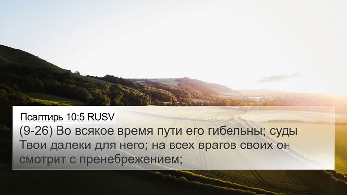 Псалтирь 10:5 RUSV Bible Verse Image