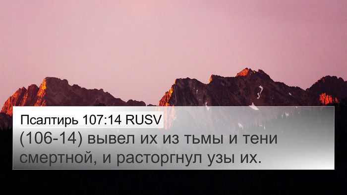 Псалтирь 107:14 RUSV Bible Verse Image