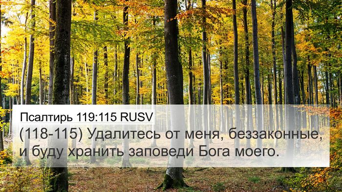 Псалтирь 119:115 RUSV Bible Verse Image