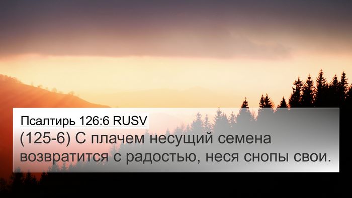 Псалтирь 126:6 RUSV Bible Verse Image