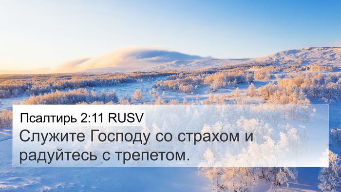 Псалтирь 2:11 RUSV Bible Verse Image