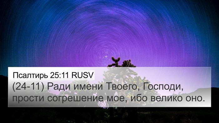 Псалтирь 25:11 RUSV Bible Verse Image