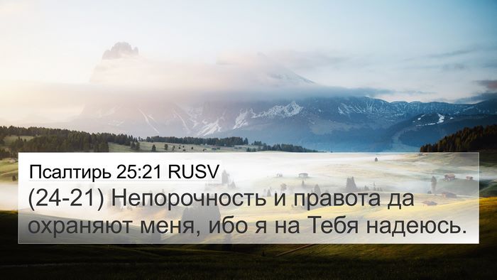 Псалтирь 25:21 RUSV Bible Verse Image