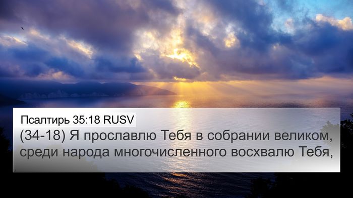 Псалтирь 35:18 RUSV Bible Verse Image