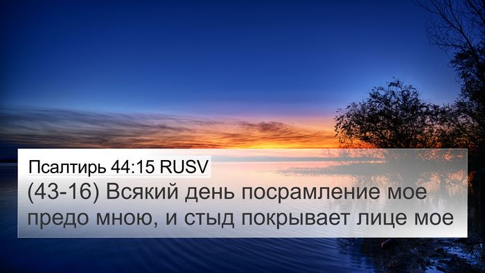 Псалтирь 44:15 RUSV Bible Verse Image