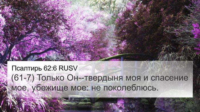 Псалтирь 62:6 RUSV Bible Verse Image