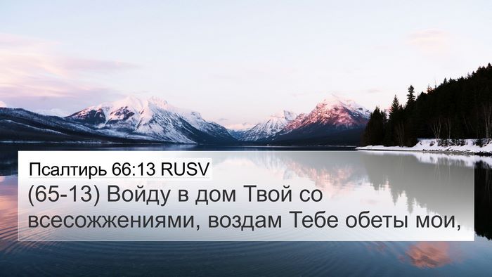 Псалтирь 66:13 RUSV Bible Verse Image