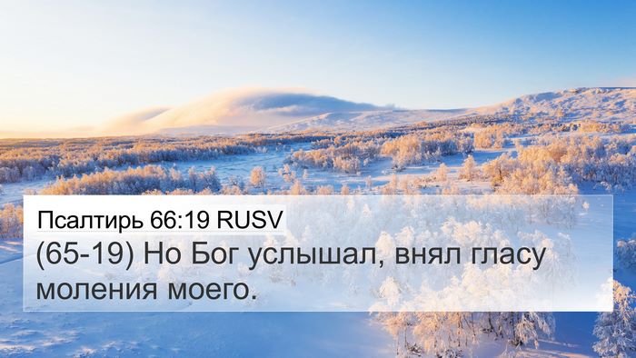Псалтирь 66:19 RUSV Bible Verse Image