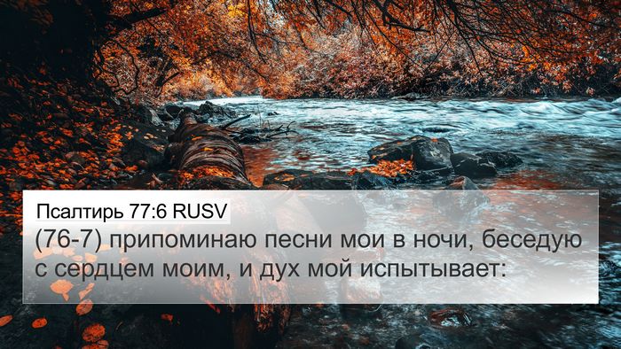 Псалтирь 77:6 RUSV Bible Verse Image