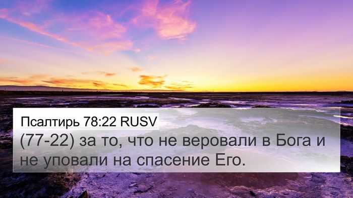 Псалтирь 78:22 RUSV Bible Verse Image
