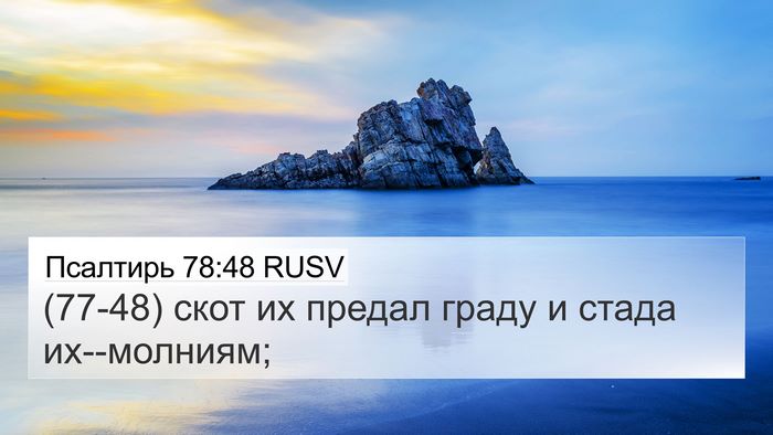 Псалтирь 78:48 RUSV 4K Wallpaper - (77-48) скот их предал граду и - 4K Wallpaper Bible Verse