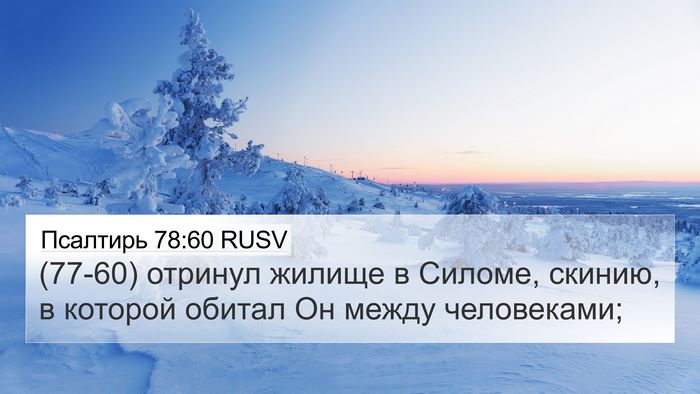 Псалтирь 78:60 RUSV Bible Verse Image