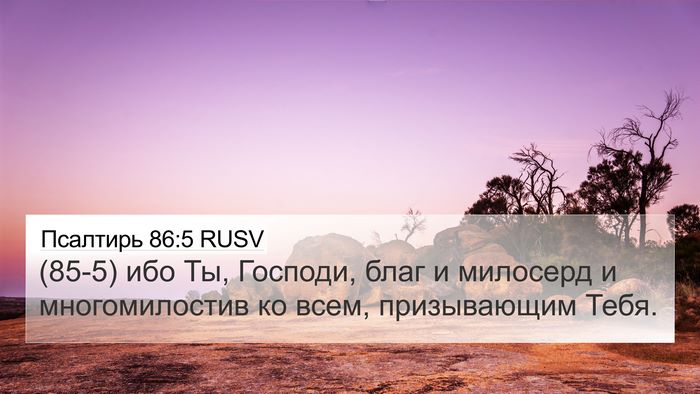 Псалтирь 86:5 RUSV Bible Verse Image