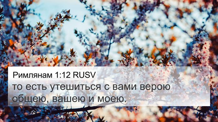 Римлянам 1:12 RUSV Bible Verse Image