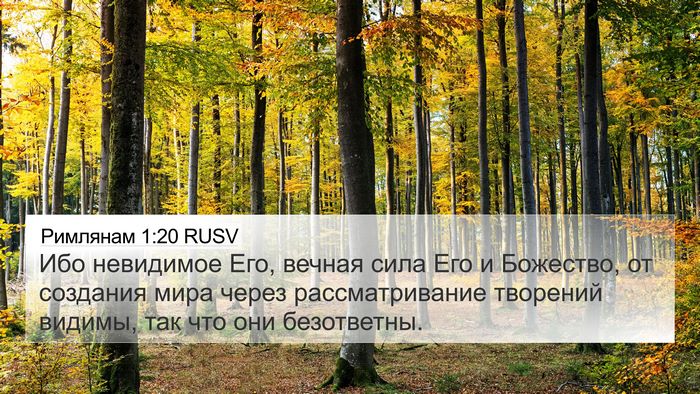 Римлянам 1:20 RUSV Bible Verse Image