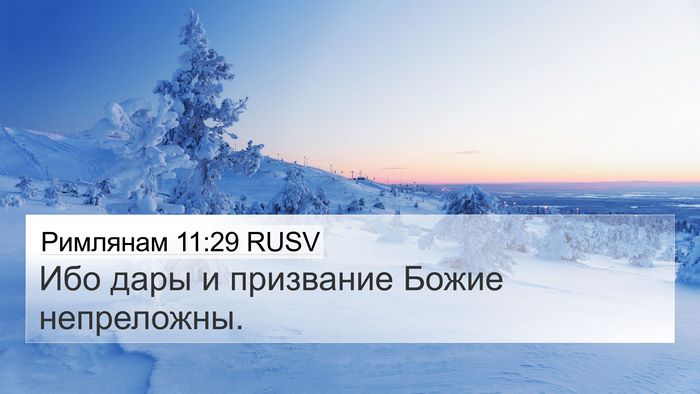 Римлянам 11:29 RUSV Bible Verse Image