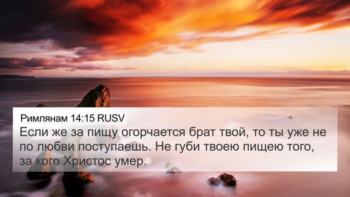 Римлянам 14:15 RUSV Bible Verse Image