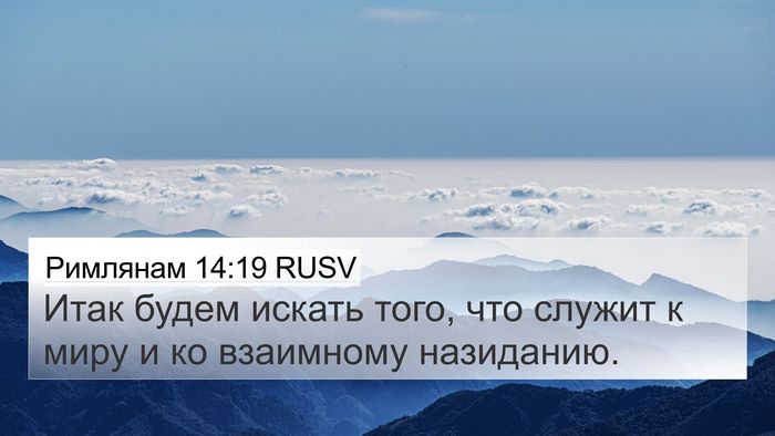 Римлянам 14:19 RUSV Bible Verse Image
