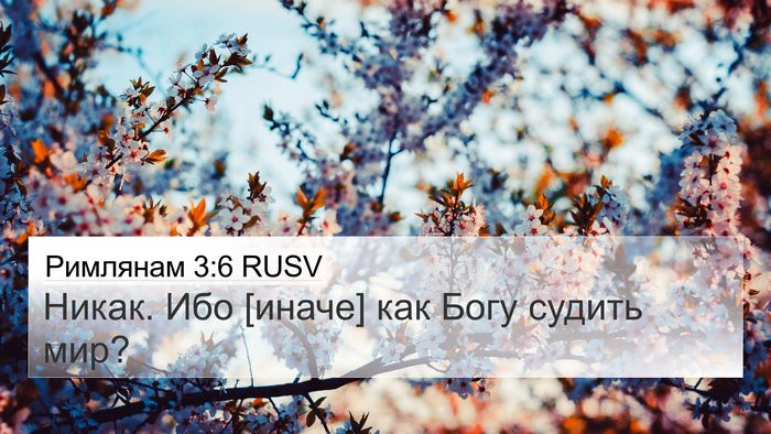Римлянам 3:6 RUSV Bible Verse Image